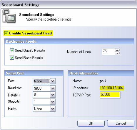 Orbits RMonitor Settings