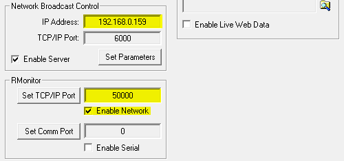 Westhold RMonitor Settings