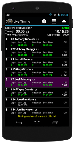 Race Monitor Live Timing on Android